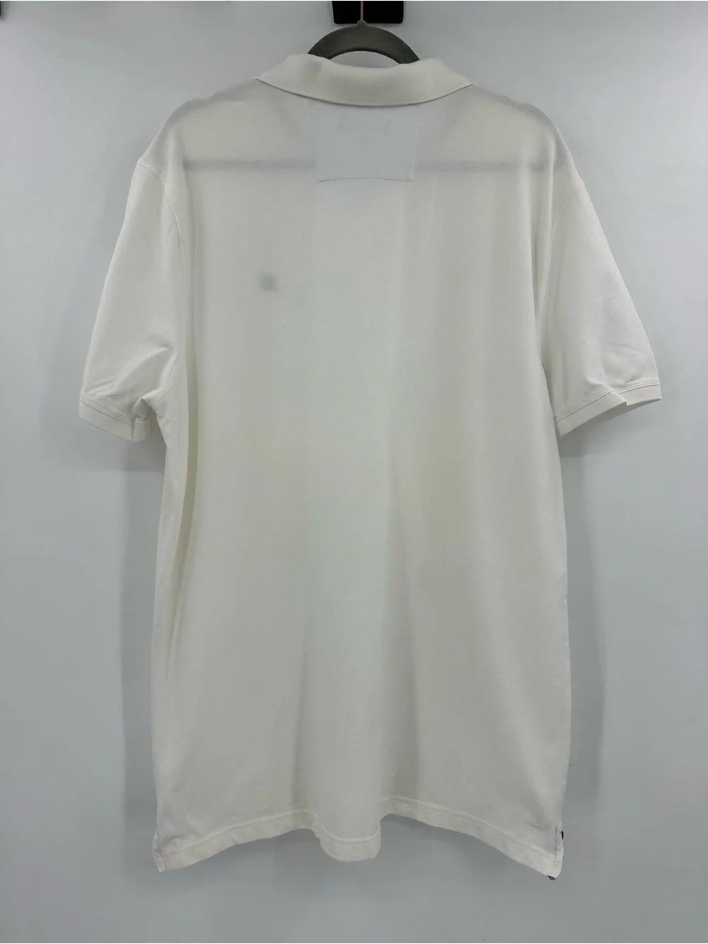 Banana Republic White Polo with Subtle Elephant Logo